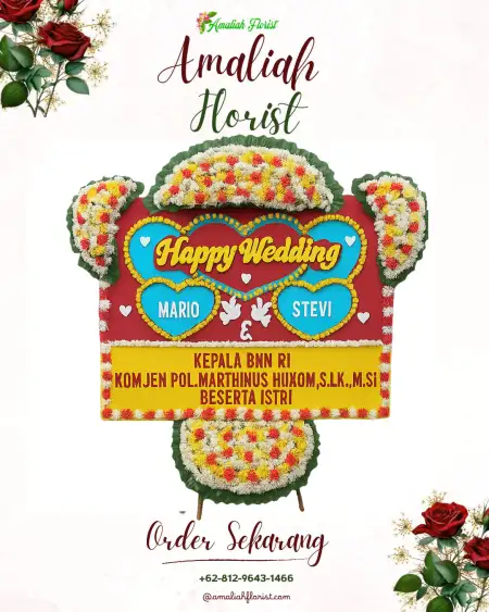 Papan Bunga Pernikahan Alalak